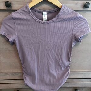 lululemon athletica Lavender Ribbed Tee